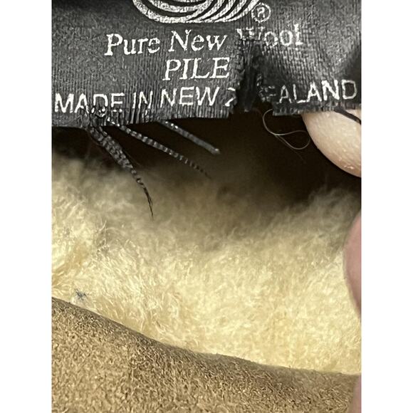 UGG Australia Boots Mens Size 12 Tan Suede Sheepskin Chukka Lace Up Wool Lined - Picture 9 of 10